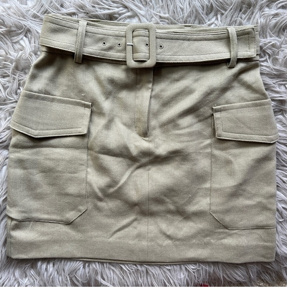 NWOT express green cargo utility mini skirt - Picture 4 of 12